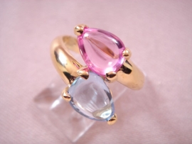 ANILLO ORO 18 KT TU Y YO POMELATO PESO G7,2 D16X14MM