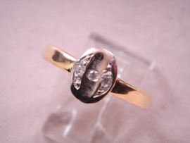 ANILLO ORO 18KT OBAL CON CURCONITA PESO G1,4