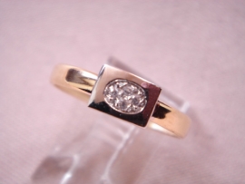 ANILLO ORO 18KT CON CIRCONITAS PESO G1,25 D6MM