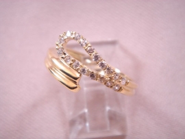 ANILLO ORO 18KT LAZO CIRCONITAS D10MM PESO G3,85