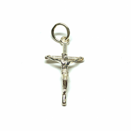 CRUZ PLATA 925 CRISTO RELIEVE D24X12MM