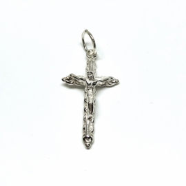 CRUZ PLATA 925 CRISTO RELIEVE D29X15MM