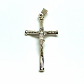 CRUZ PLATA 925 CRISTO RELIEVE D33X17MM