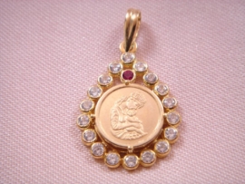 COLGANTE ORO 18KT ORLA ZIRCONITAS PESO 1,9G