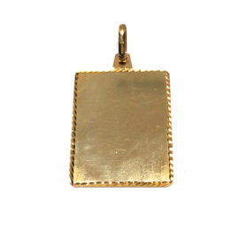 CHAPA ORO 18KT LISA RECTANGULAR 25X33MM PESO G6,2