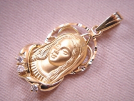 MEDALA ORO 18KT VIRGEN NIÑA D5X27MM PESO G4,00