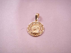 MEDALLA ORO 18KT VIRGEN NIÑA D18MM PESO 2,65G