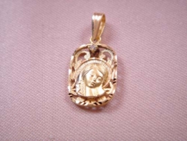 MEDALLA ORO 18KT VIRGEN NIÑA D22X13MM PESO 2,75G