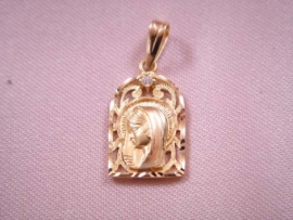 MEDALLA ORO 18KT VIRGEN NIÑA D22X12MM PESO 2,65G