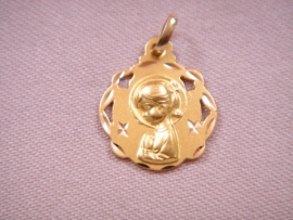 MEDALLA ORO 18KT VIRGEN NIÑA D16X20 PESO G1,4