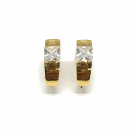 PENDIENTE ORO 18KT CIRCONITA D10X4MM PESO G1,65