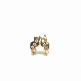 PENDIENTES ORO 18 KT FORMA S CIRCONITAS G1,4