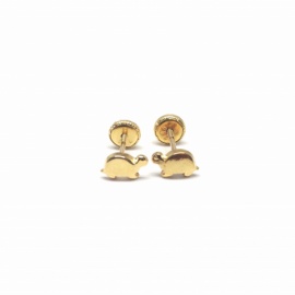 PENDIENTE ORO 18KT BEBE TORTUGA PESO 0,5G D4X5MM