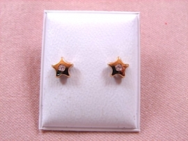 PENDIENTES ORO 18KT ESTRELLA PESO 0,6G D5,9MM