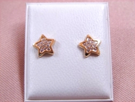 PENDIENTE ORO 18KT BEBE ESTRELLA CIRCONTAS D5,5MM PESO G0,95