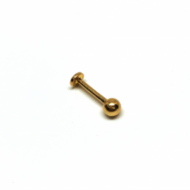 PIERCING ORO 18KT BOLA LABIO D13X4MM PESO G0,75