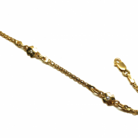 PULSERA ORO 18KT FLORES CIRCONITA 19CM PESO G4,25