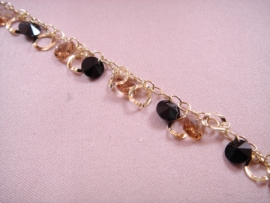 PULSERA ORO 18KT CON PIEDRAS FINAS DE COLOR, PESO G6,4, LONGITUD 18,55CM