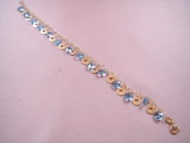 PULSERA ORO 18KT CON PIEDRAS FINAS DE COLOR, PESO G5,4, LONGITUD 18,55CM