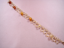 PULSERA ORO 18KT CON PIEDRAS FINAS DE COLOR, PESO G7,43, LONGITUD 18,55CM