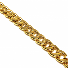 PULSERA ORO 18KT BARBADA HUECA D10X4MM 22CM PESO G28,85