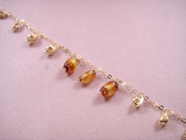 PULSERA ORO 18KT CON PIEDRAS FINAS DE COLOR, PESO G4,3, LONGITUD 18,55CM