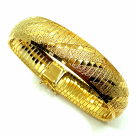 PULSERA ORO 18KT BRAZALETE CLEOPATRA, PESO G27,3 19CM D14X1,4MM 