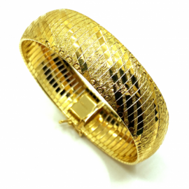 PULSERA ORO 18KT BRAZALETE CLEOPATRA 19CM PESO G27,40 D17MM