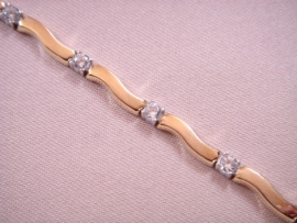 PULSERA ORO 18KT CON CIRCONITAS 19CM D4MM PESO G9,75