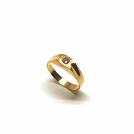 SOLITARIO ORO 18KT BEBE D3,25X4MM PESO G0,55