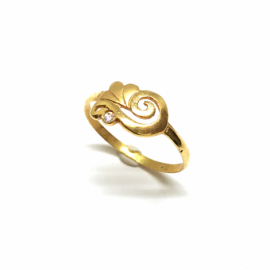 ANILLO ORO 18KT CISNE CON CIRCONITA PESO 1,10G