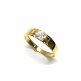 ANILLO ORO 18KT CIRCONITA PESO G1,45 D4MM