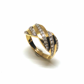 ANILLO ORO 18KT CIRCONITAS PESO G4,10 D9MM