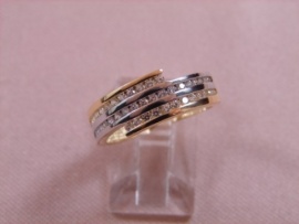 ANILLO ORO 18KT BICOLOR CARRIL PESO G3,2 D6,75MM