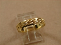 ALIANZA ORO 18KT FACETADA LINEA CENTRAL 3,5MM PESO G2,8