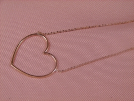 GARGANTILLA ORO 18KT CON CORAZON PESO G1,7, LONGITUD 40CM, DIMENSIONES CORAZON 22X20MM