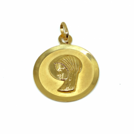 MEDALLA ORO 18KT VIRGEN NIÑA D20MM PESO G1,5 