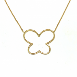 GARGANTILLA ORO 18KT MARIPOSA 45CM G1,9 D20X20MM