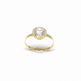 ANILLO ORO 18KT Y CIRCONITA PESO G1,5 D8,9MM 