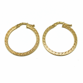 AROS ORO 18KT GRECA PLANA PESO G1,35 D20X2,3X1,15