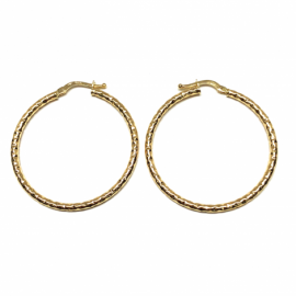 AROS ORO 18KT PICOTEADO PESO G2,15 D30X2MM