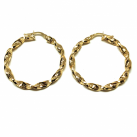 AROS ORO 18KT TRENZADO PESO G2,75 D27X2,5MM