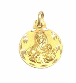 MEDALLA ORO 18KT VIRGEN CARMEN D17MM PESO G1,95
