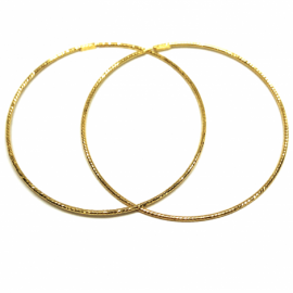 AROS ORO 18KT GALLONEADO 60MM PESO G4,40