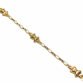 PULSERA ORO 18KT OSITOS 16CM PESO G1,35