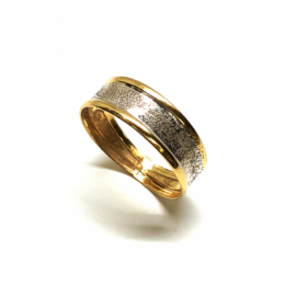 ANILLO ORO 18KT BICOLOR 7MM Y 11MM PESO G1,15 Y 1,70