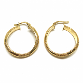 AROS ORO 18KT JASPEADO TORSION D21X3,75MM PESO 2,90G