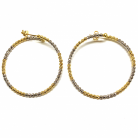 AROS ORO 18KT BOLAS TRICOLOR 2,2MM D38MM PESO 7,50G
