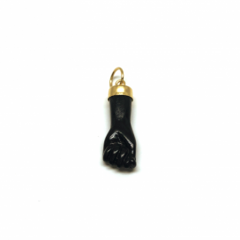 COLGANTE ORO 18KT PUÑO NEGRO D19X7MM PESO 0,65G