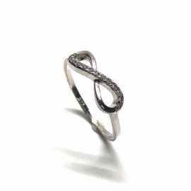 ANILLO ORO 18KT INFINITO CIRCONITAS D5X14MM PESO G1,60